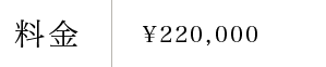 料金：\220,000